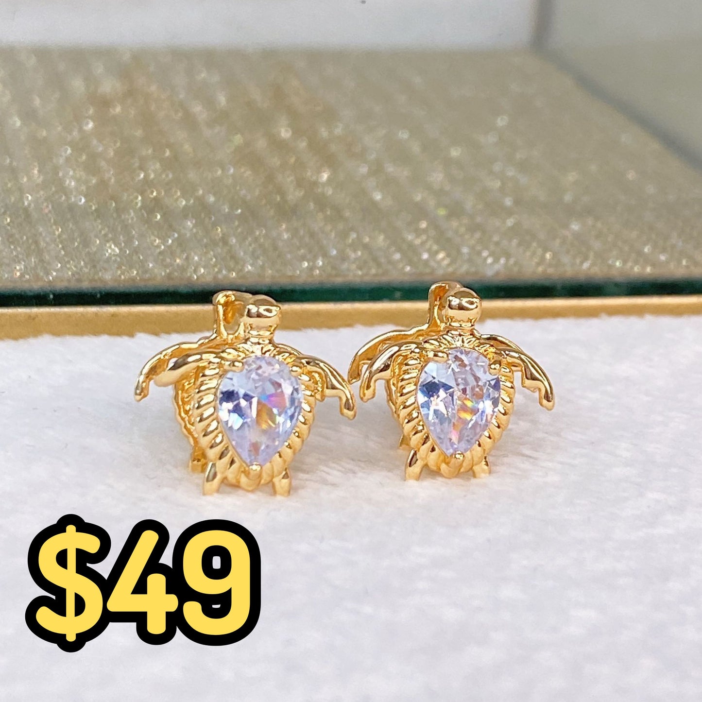 Arete de Chapa de Oro COA2106-1