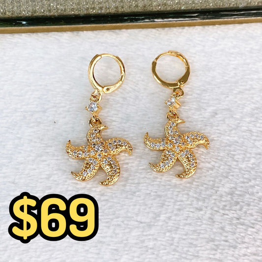 Arete de Chapa de Oro COA2101-1