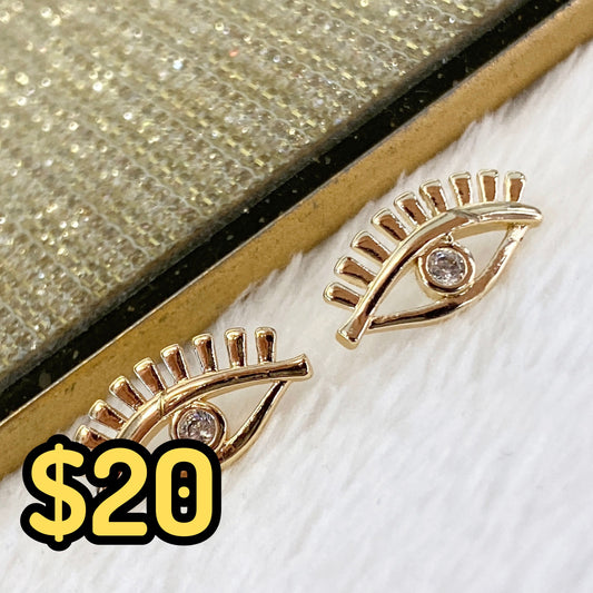 Arete de Chapa de Oro COA2183-3