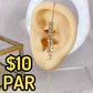 Arete Chapa de Oro COA2127-6 (PAR)
