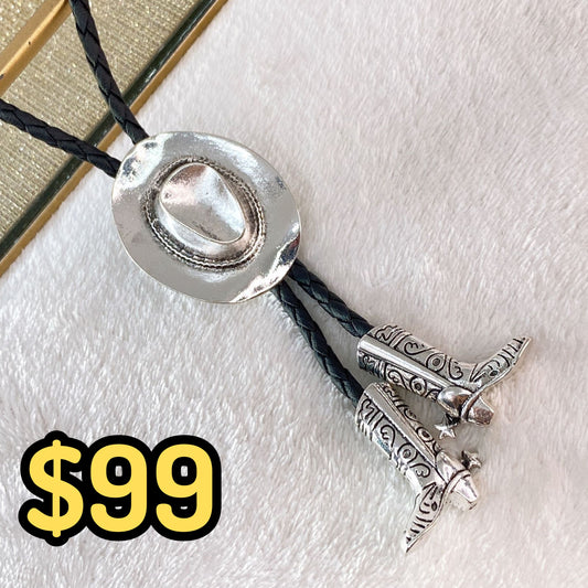 Collar de Cuero Sintetico con Dije de Aleación CB884-2