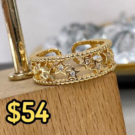 Anillo Chapa de Oro Ajustable ACO1464-1