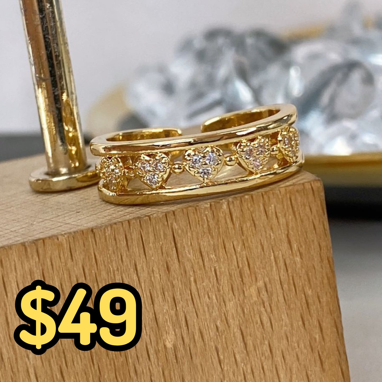 Anillo Chapa de Oro Ajustable ACO1465-1