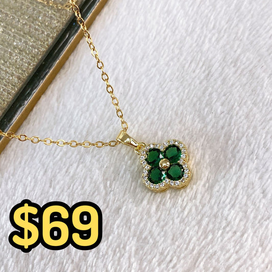 Collar de Acero Inoxidable y Dije de Chapa de Oro CAI2734-3