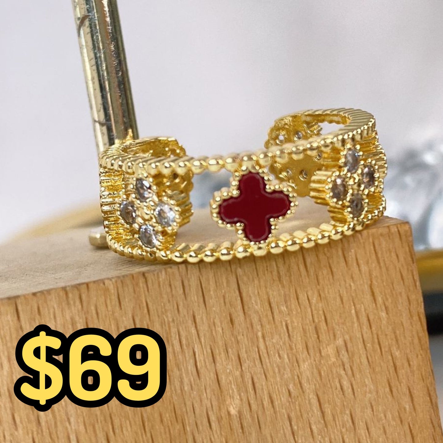 Anillo Chapa de Oro Ajustable ACO1480-1