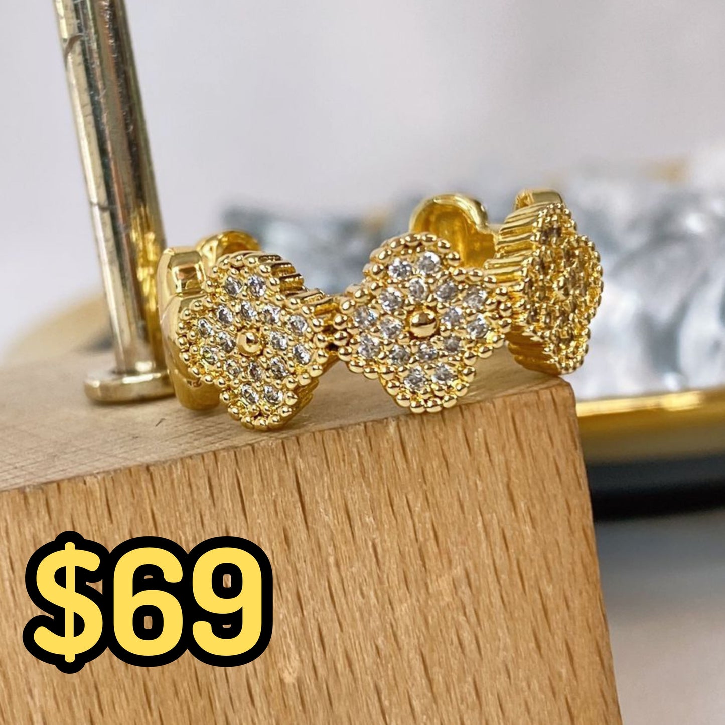 Anillo Chapa de Oro Ajustable ACO1482-1