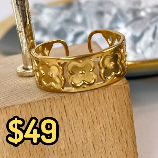 Anillo de Acero Ajustable Inoxidable RAI1056-1