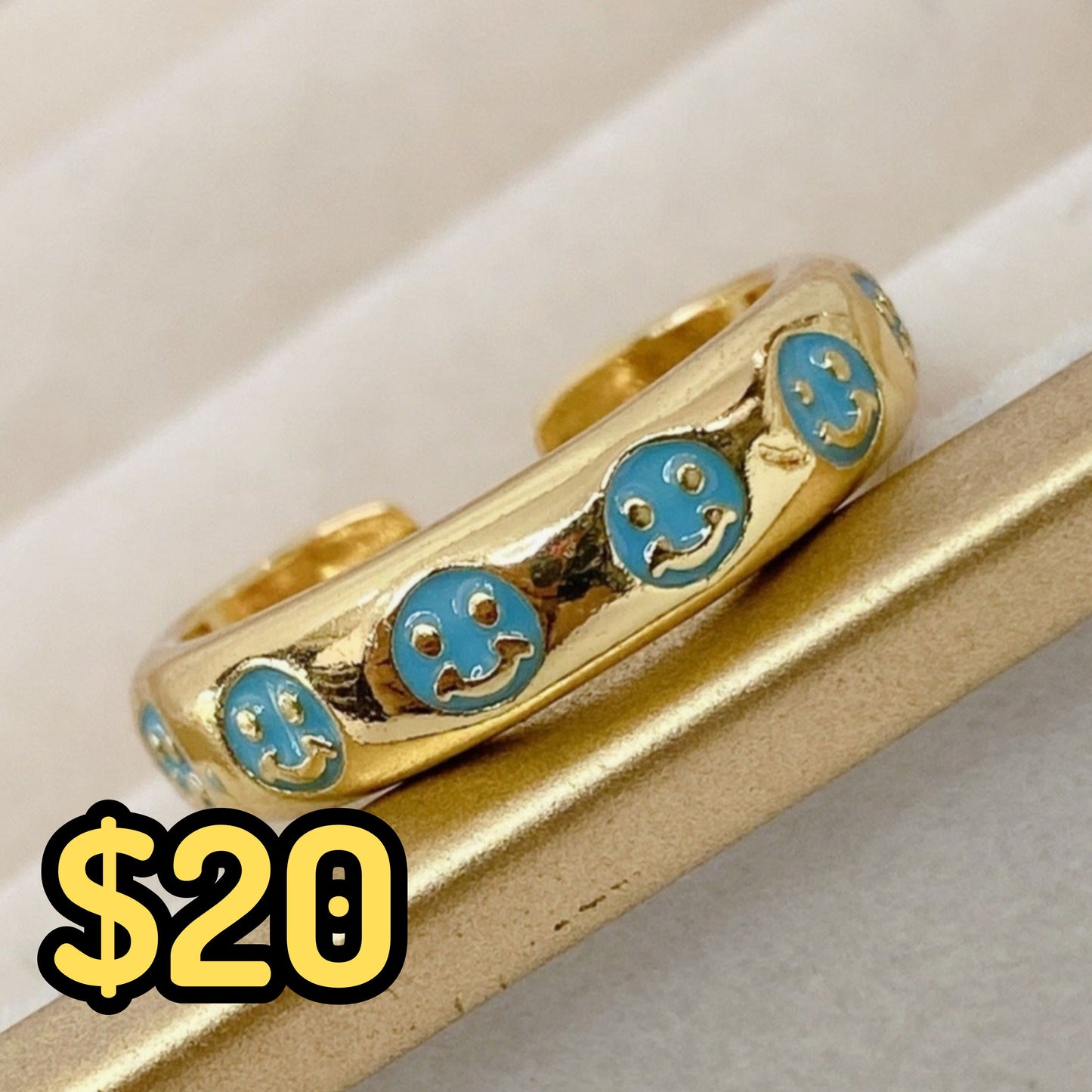 Anillo de Chapa de Oro Ajustable ACO1490-1