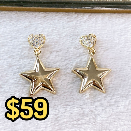 Arete de Chapa de Oro COA2157-1