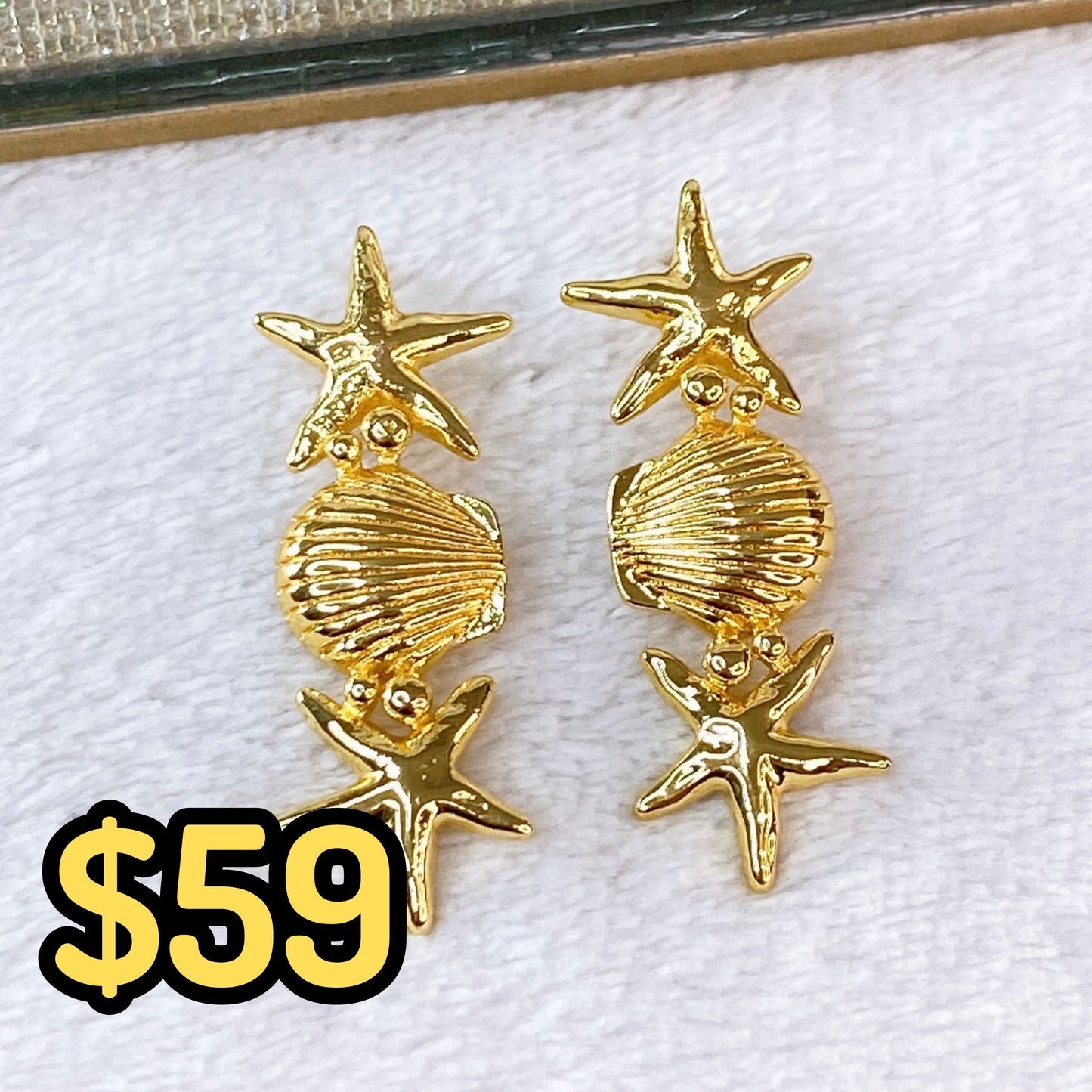 Arete de Chapa de Oro COA2159-1