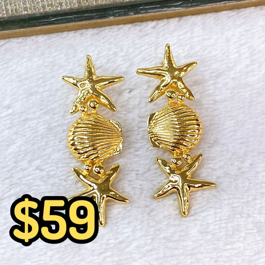 Arete de Chapa de Oro COA2159-1