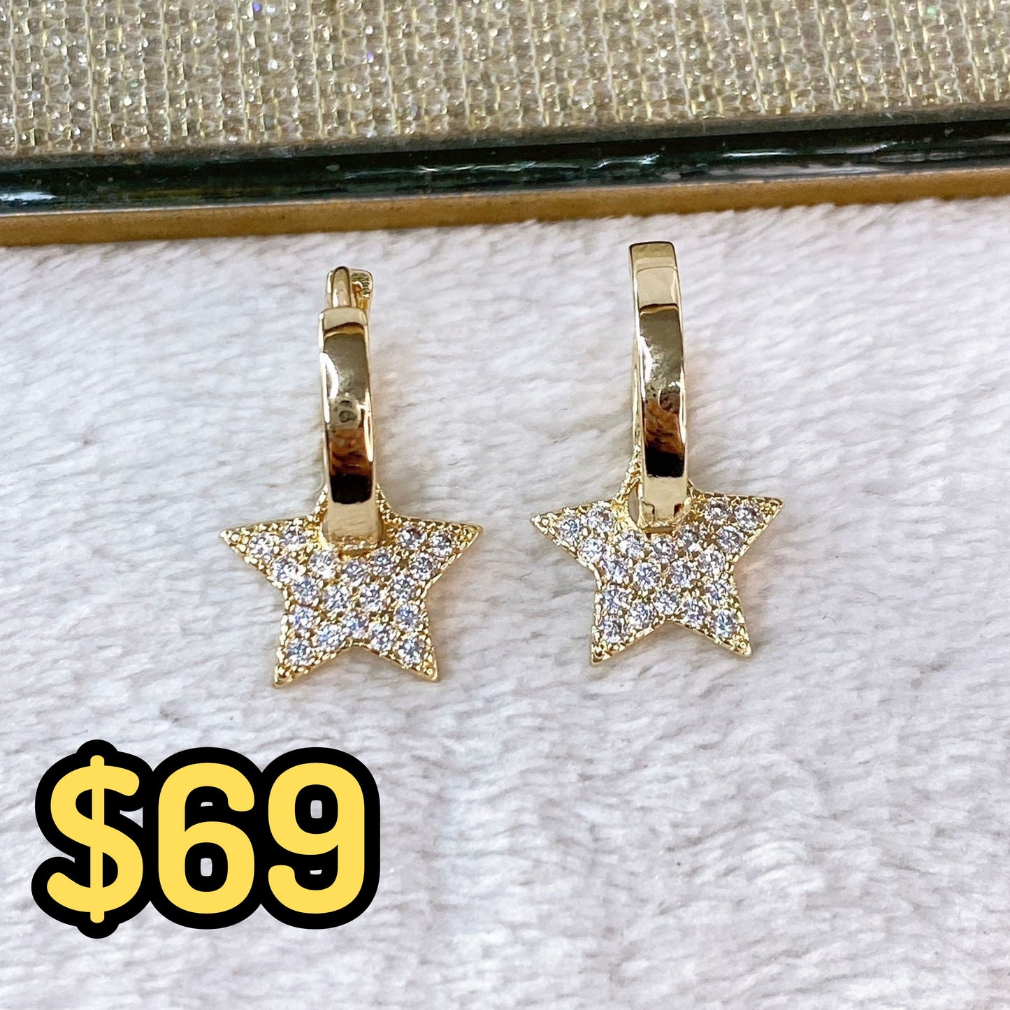 Arete de Chapa de Oro COA2166-1