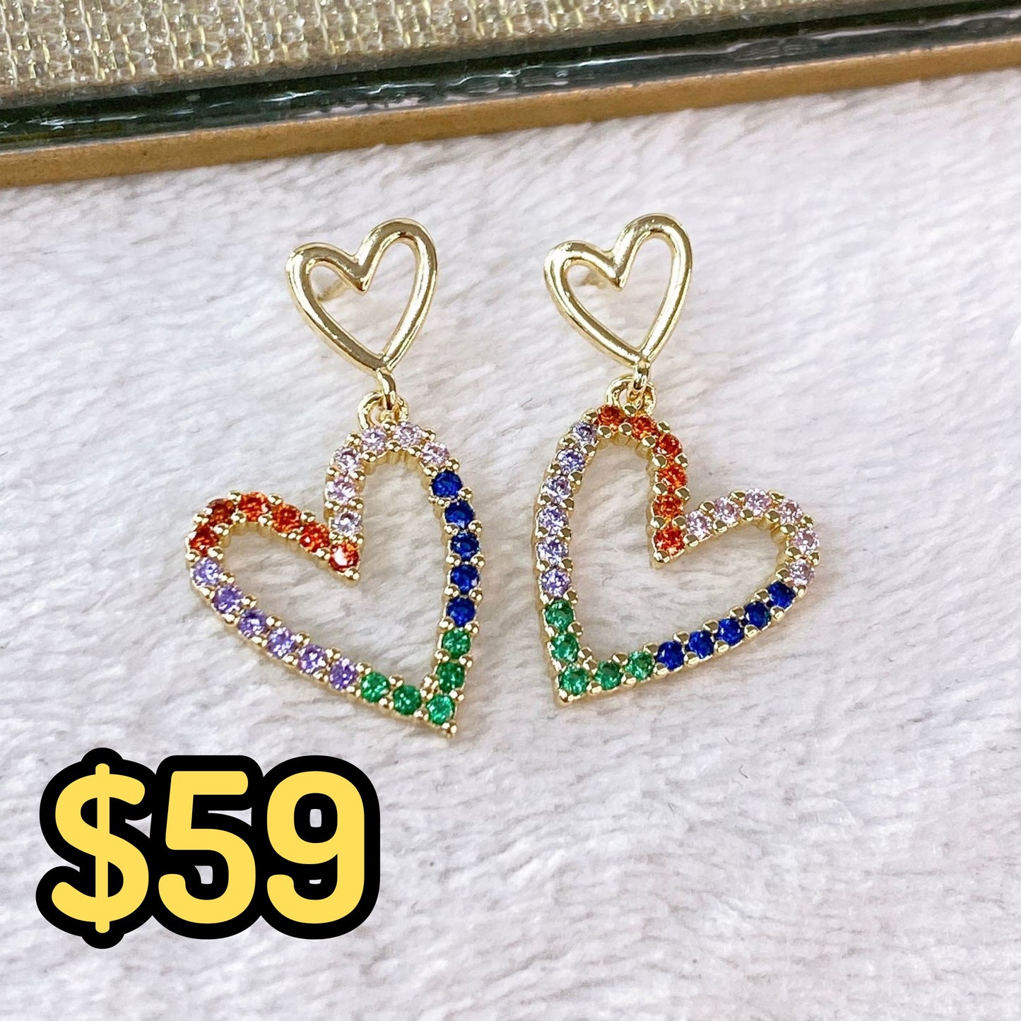 Arete de Chapa de Oro COA2168-3