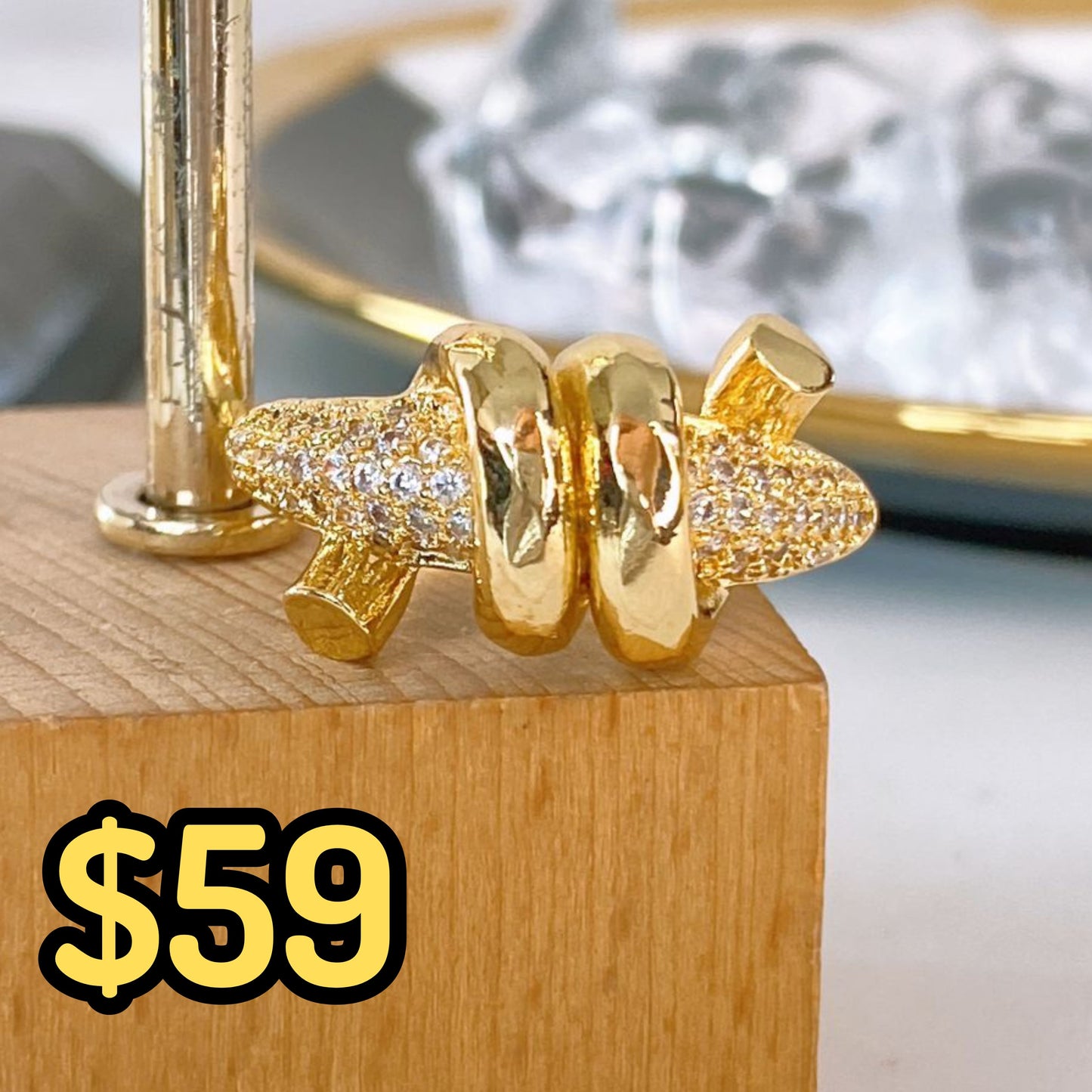 Anillo de Chapa de Oro Ajustable ACO1500-1