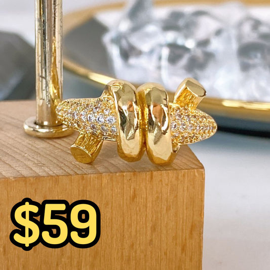 Anillo de Chapa de Oro Ajustable ACO1500-1