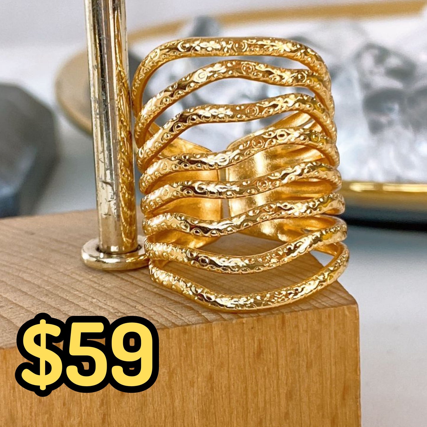 Anillo de Acero Inoxidable Ajustable RAI1078-1