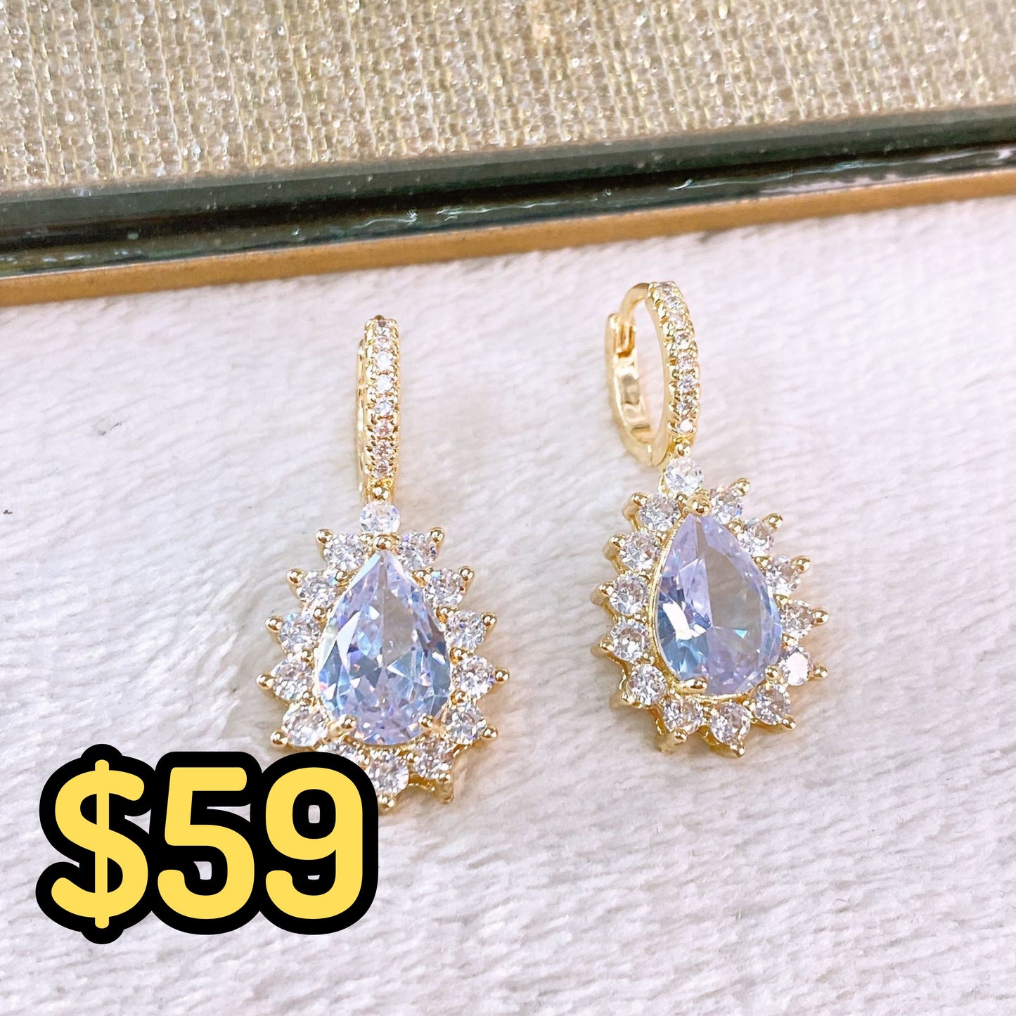 Arete de Chapa de Oro COA2358-1