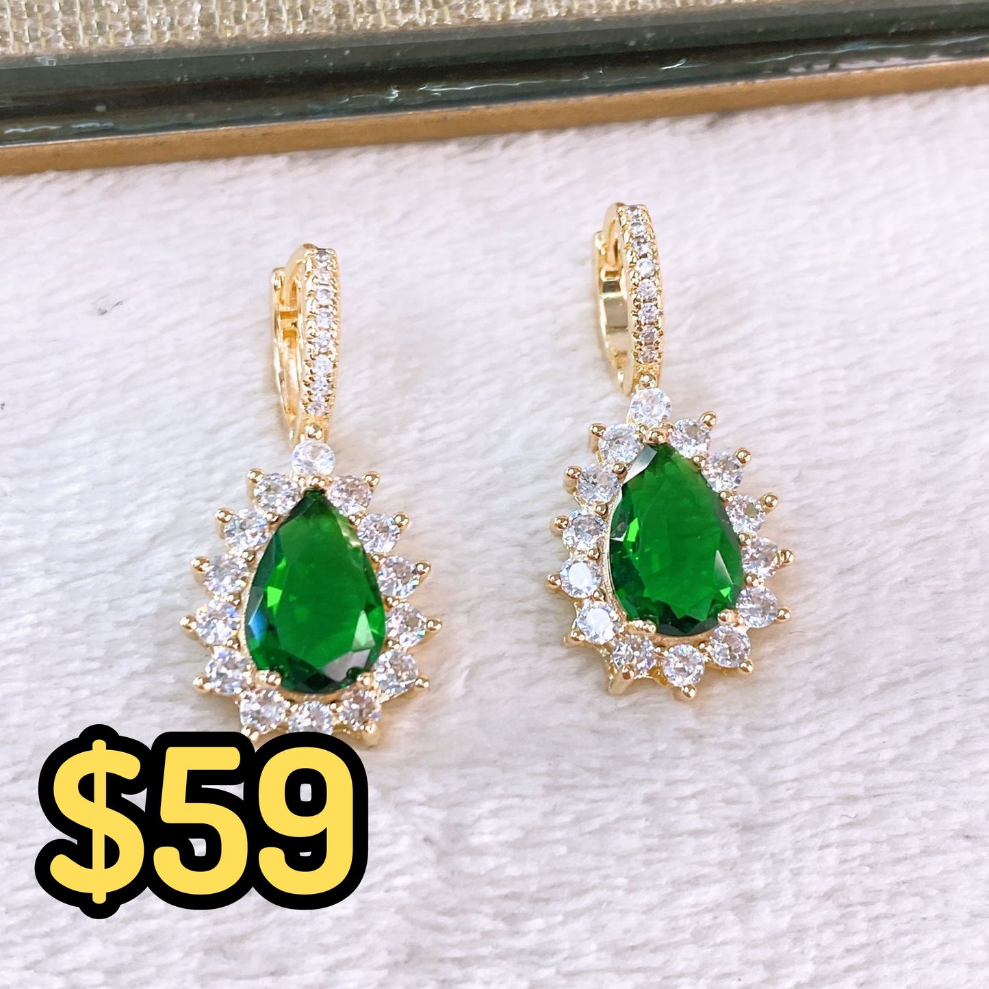 Arete de Chapa de Oro COA2358-3