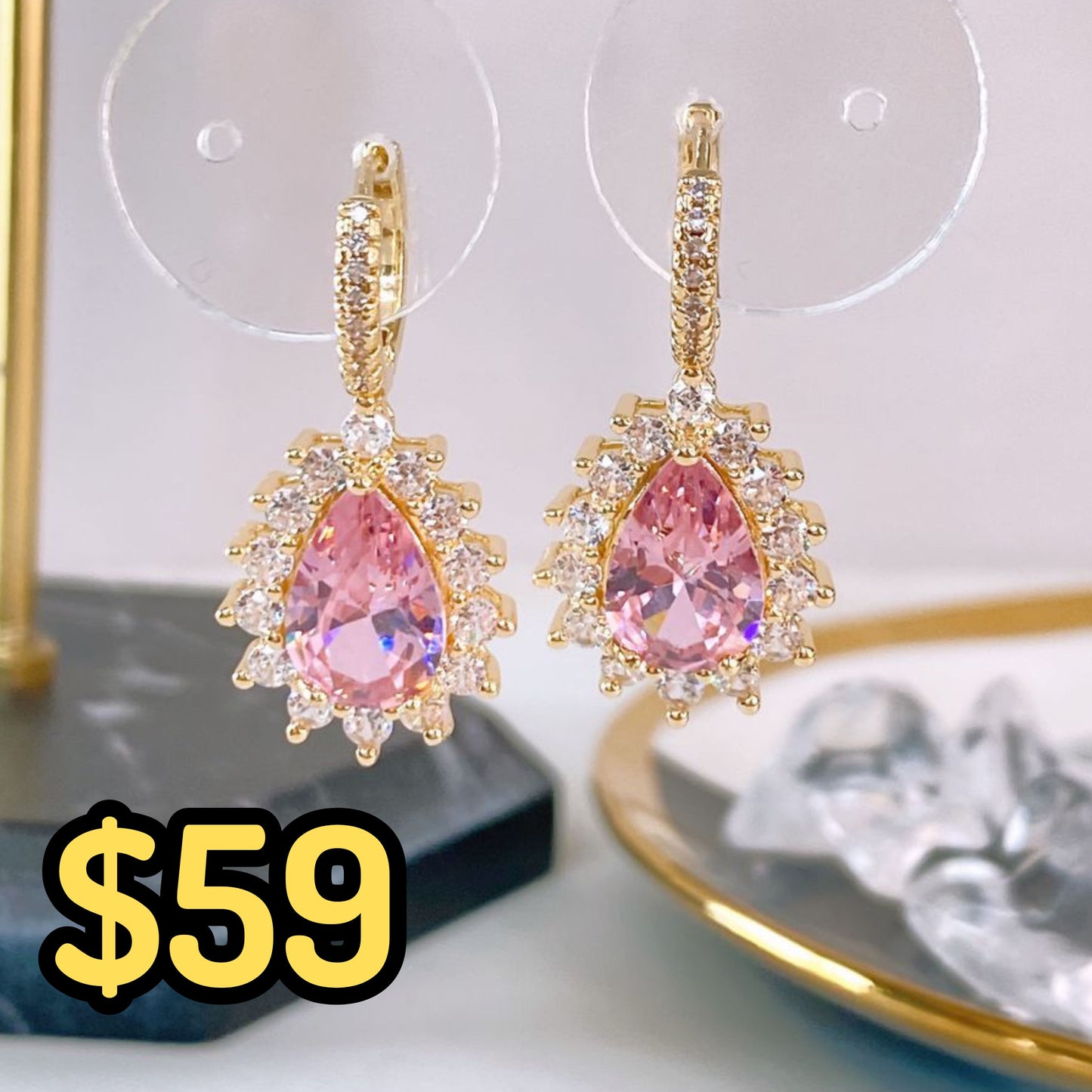 Arete de Chapa de Oro COA2358-2