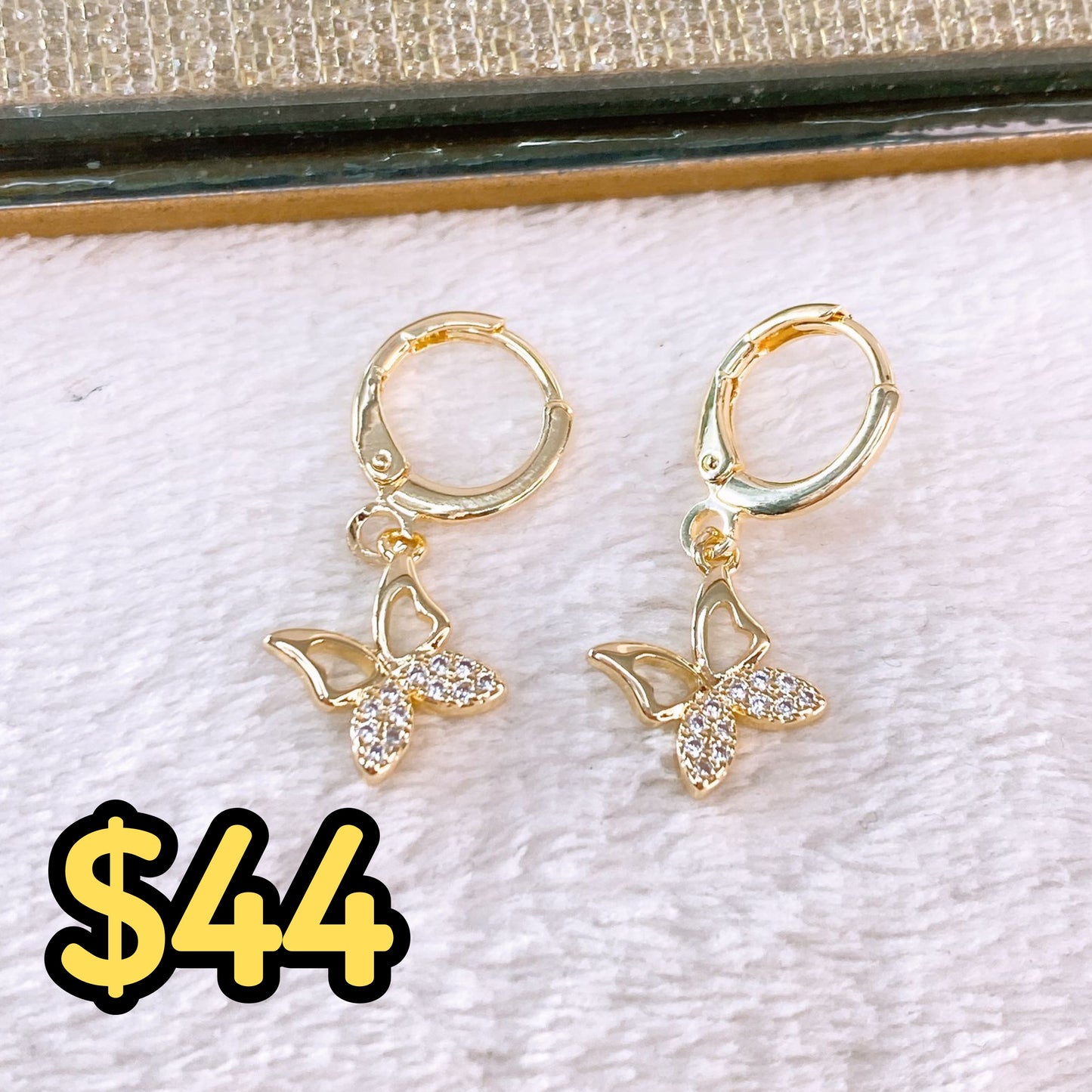 Arete de Chapa de Oro COA2360-1