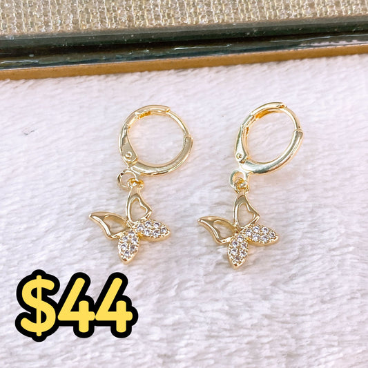 Arete de Chapa de Oro COA2360-1