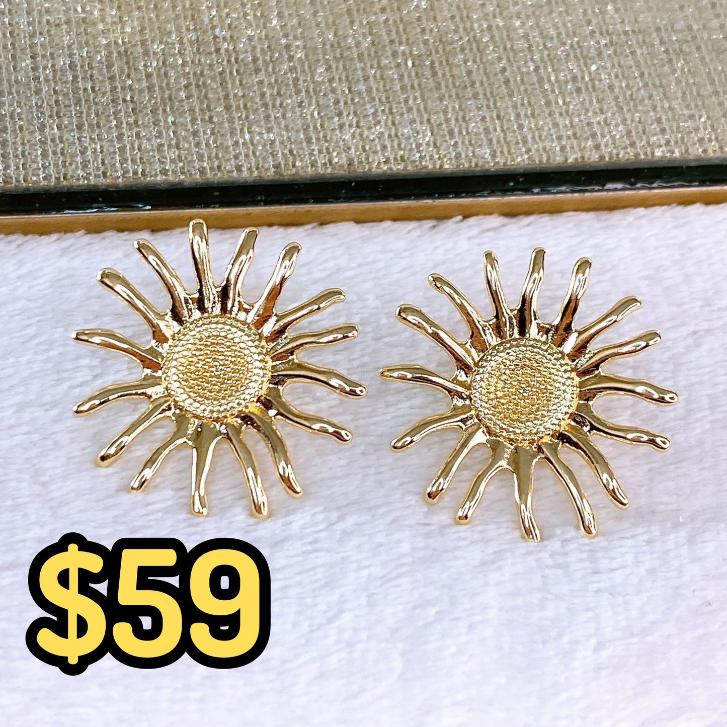 Arete de Chapa de Oro COA2363-1