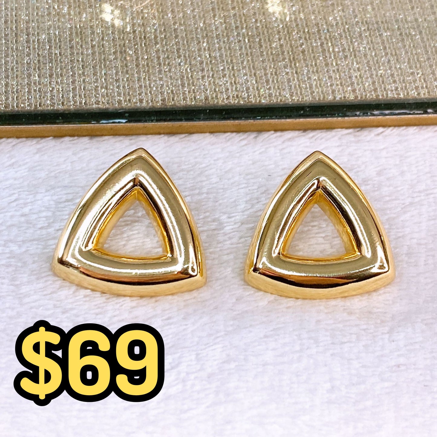 Arete de Chapa de Oro COA2362-1