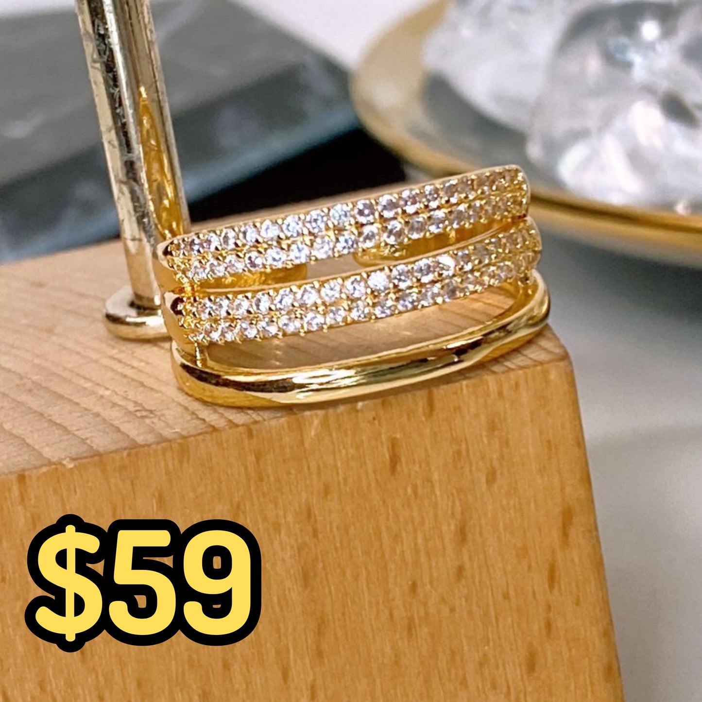 Anillo de Chapa de Oro Ajustable ACO1509-1