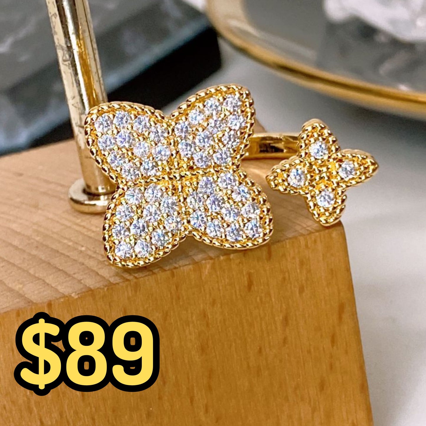 Anillo de Chapa de Oro Ajustable ACO1518-1