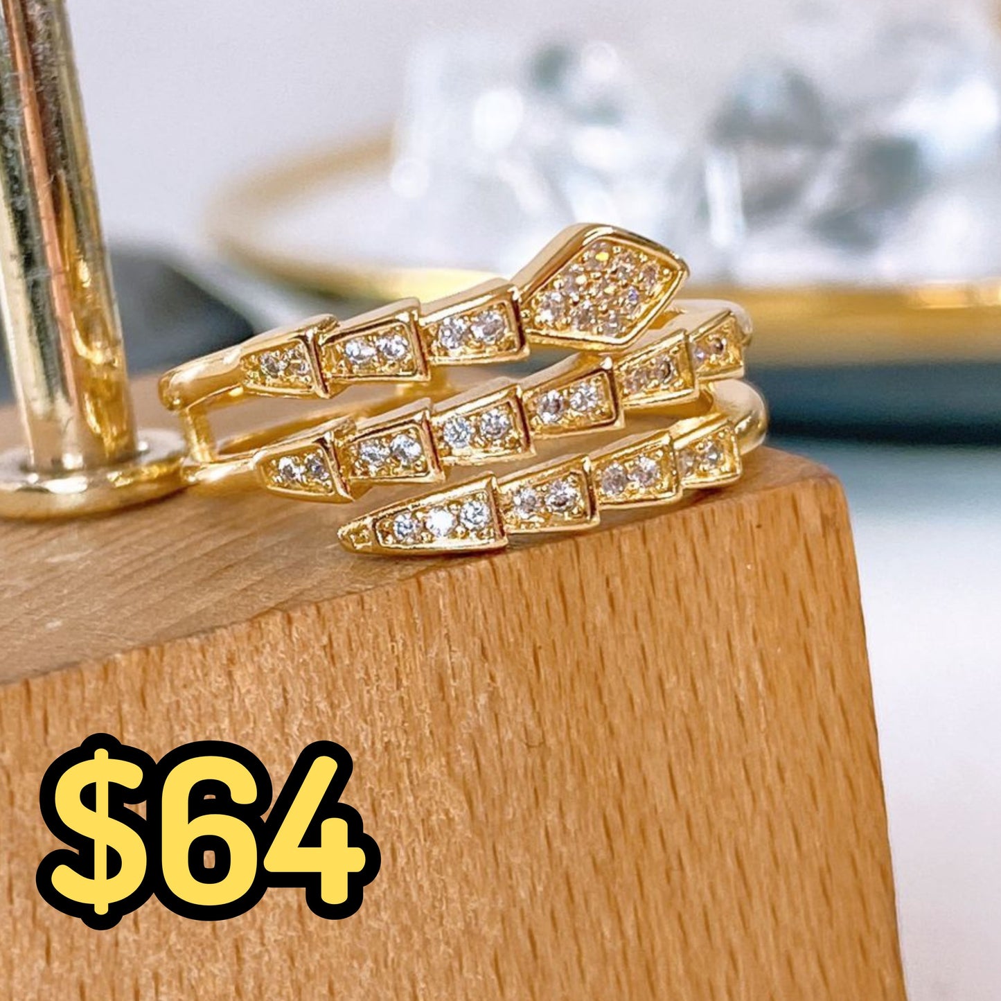 Anillo de Chapa de Oro Ajustable ACO1529-1