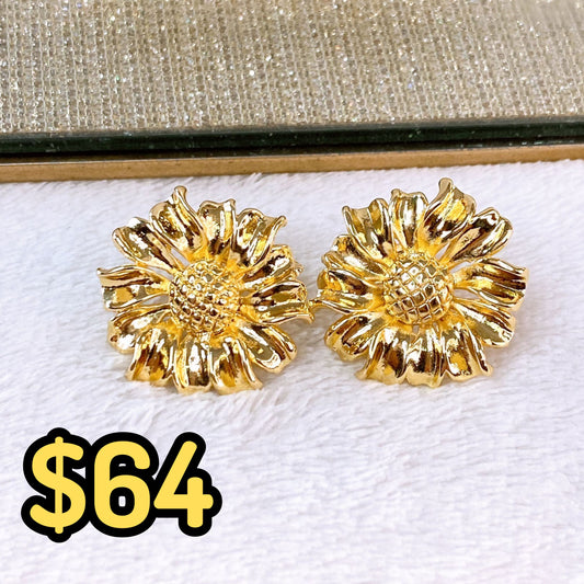 Arete de Chapa de Oro COA2380-1