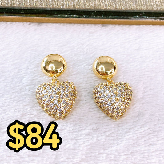 Arete de Chapa de Oro COA2381-1