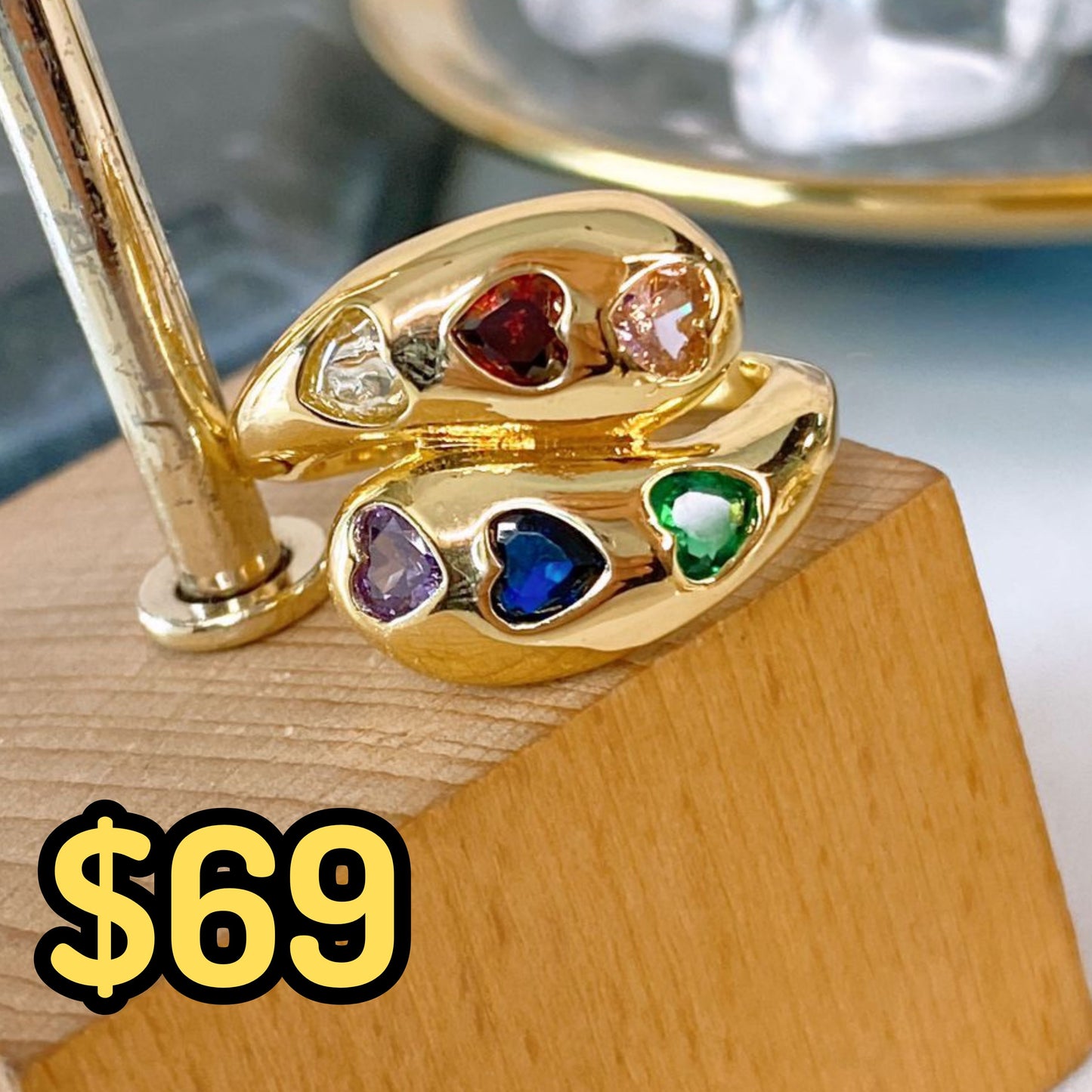 Anillo de Chapa de Oro Ajustable ACO1538-1