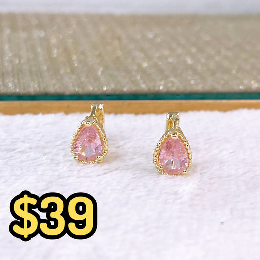 Arete de Chapa de Oro COA2387-1