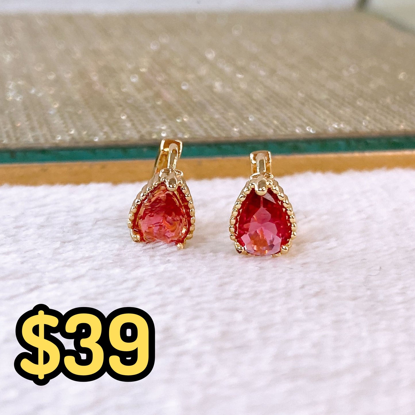 Arete de Chapa de Oro COA2387-2