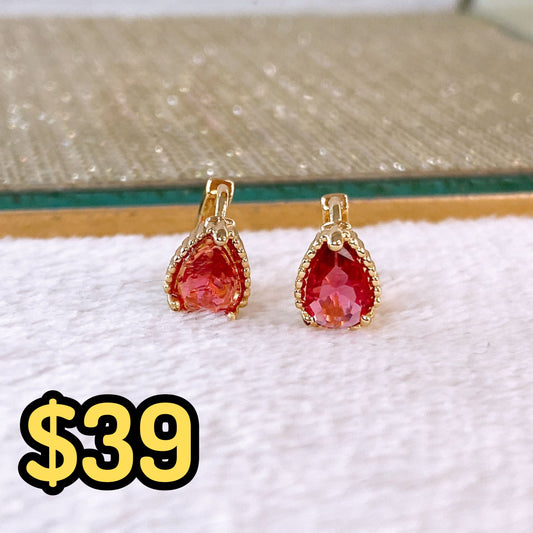 Arete de Chapa de Oro COA2387-2