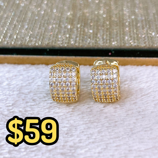 Arete de Chapa de Oro COA2388-1