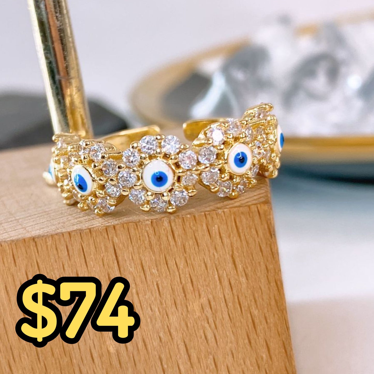 Anillo de Chapa de Oro Ajustable ACO1549-1