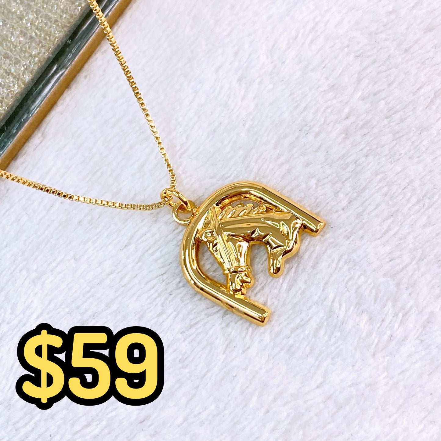 Collar y Dijes de Chapa de Oro CC2345-1
