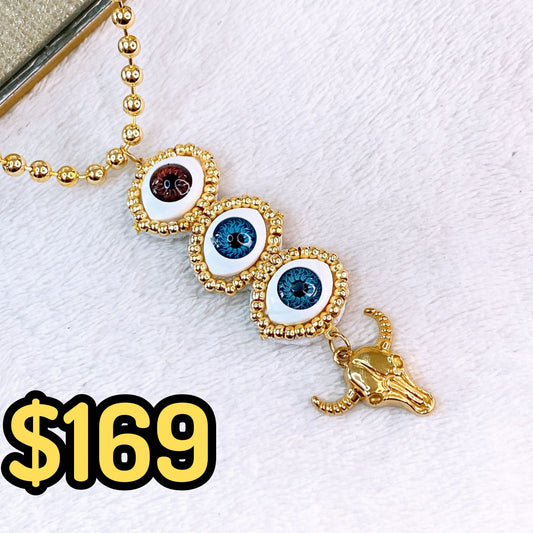 Collar y Dijes de Chapa de Oro CC2347-1