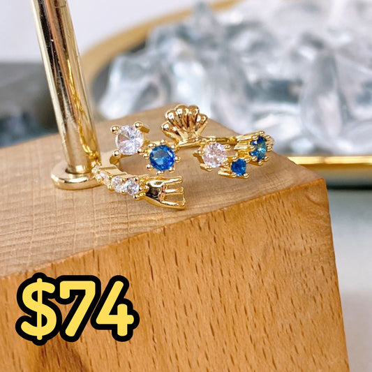 Anillo de Chapa de Oro Ajustable ACO1588-1