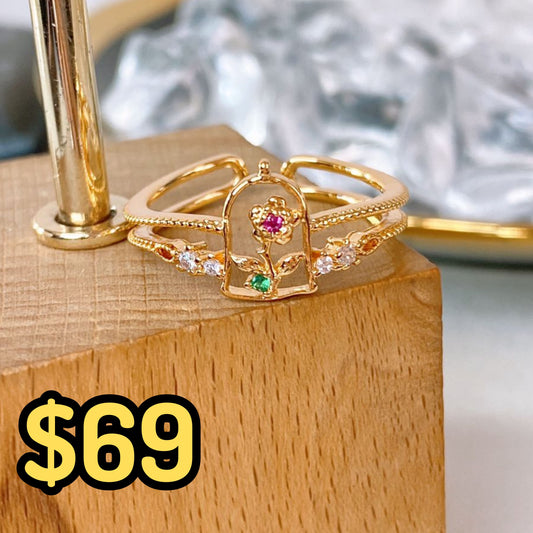 Anillo de Chapa de Oro Ajustable ACO1589-1