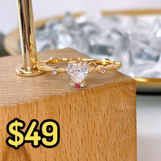 Anillo de Chapa de Oro Ajustable ACO1592-1