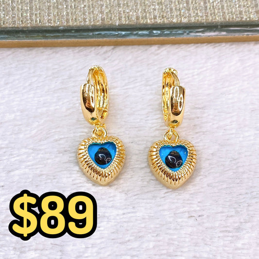 Arete de Chapa de Oro COA2441-1