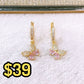Arete de Chapa de Oro COA2498-4