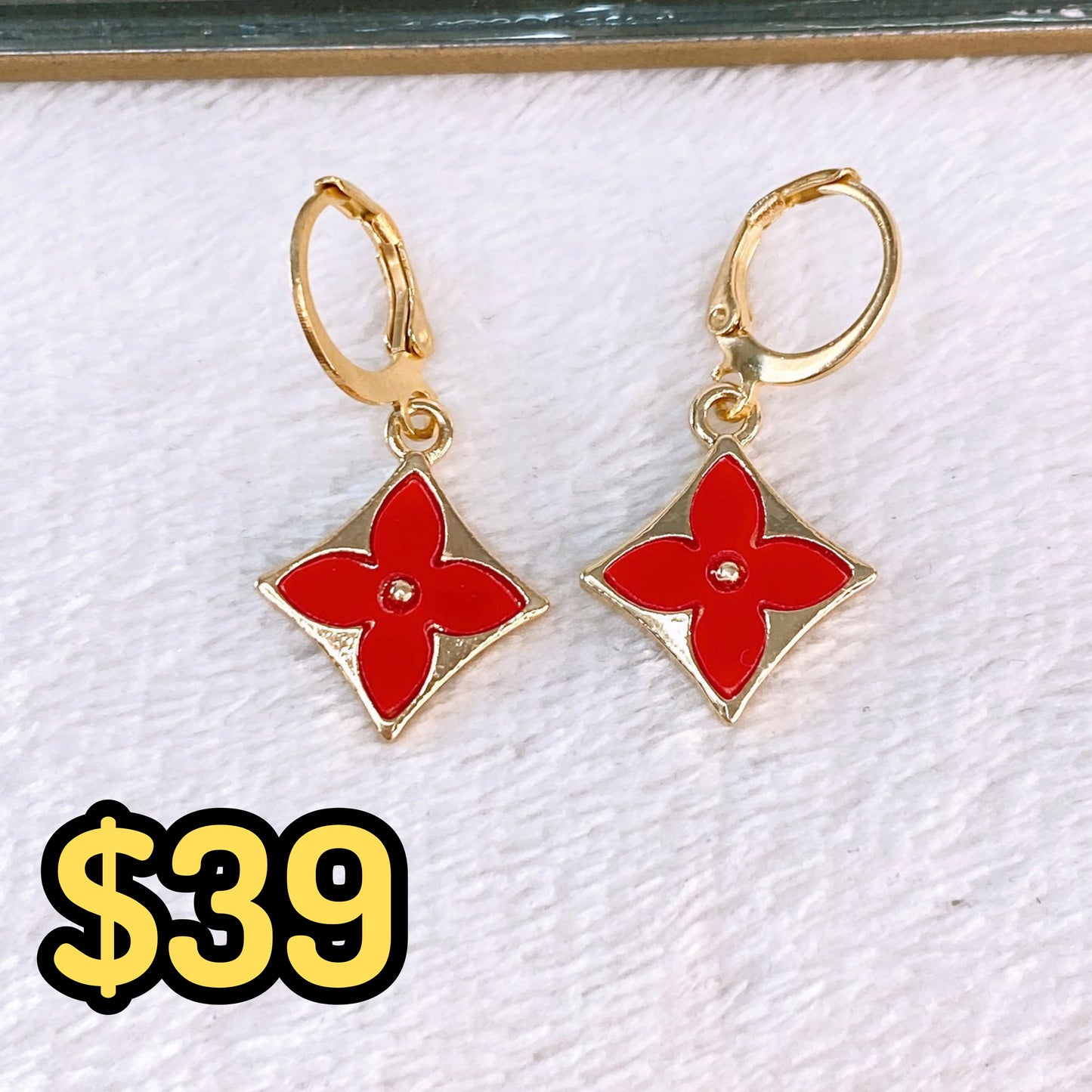 Arete de Chapa de Oro COA2454-2