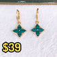 Arete de Chapa de Oro COA2454-3