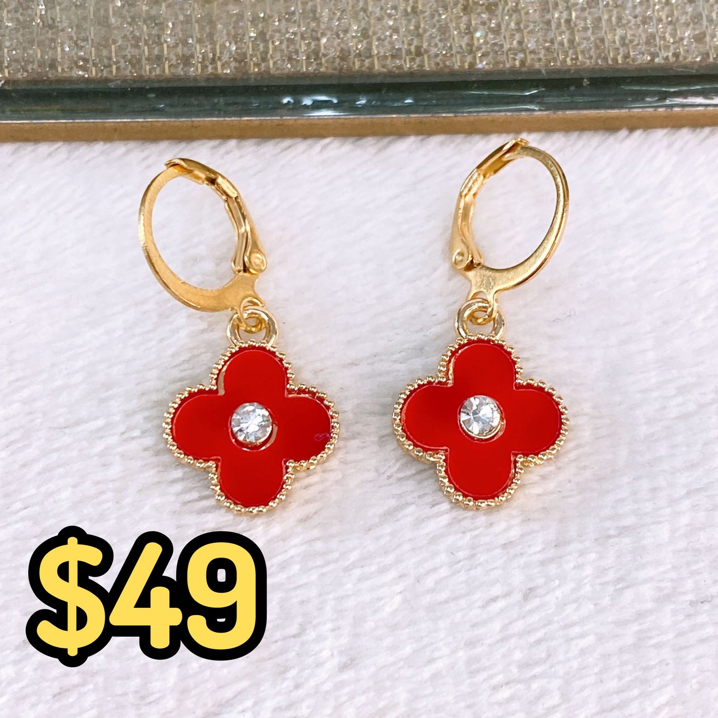 Arete de Chapa de Oro COA2455-3