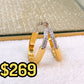 Arete de Chapa de Oro COA2474-3