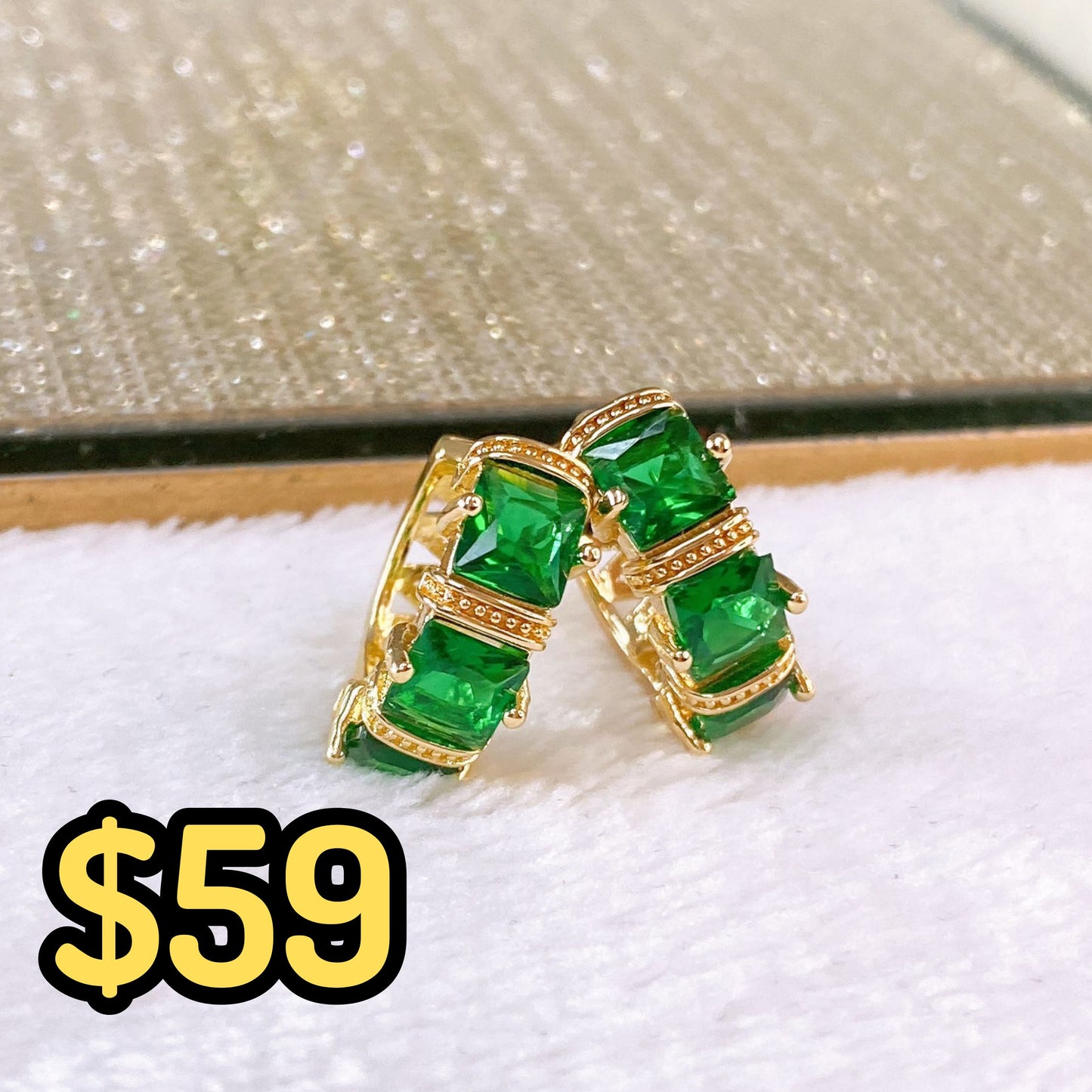 Arete de Chapa de Oro COA2611-2